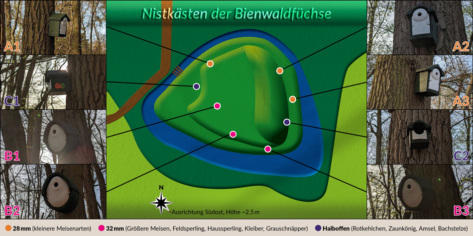 Nistkästen Karte Bienwald bei Scheibenhardt